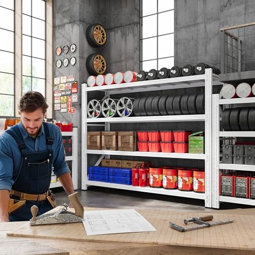60” Wide Heavy Duty Metal Garage Shelving, Adjustable Storage Shelf - Image 3