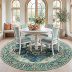 RELEANY Washable Area Rug, Round 7ft by RELEANY