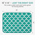 Dish Drying Mat for Kitchen Counter, Large 18 x 14 Absorbent Microfiber Pad - Image 5