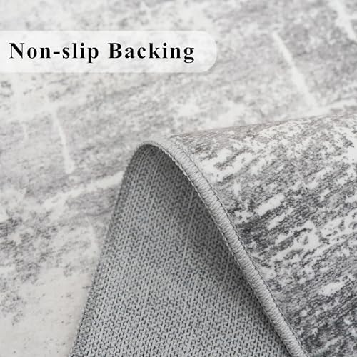 Abstract 2x3 Entryway Area Rugs: Washable Water Resistant Kitchen Rug Non-Slip - Image 3