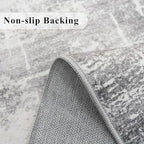 Abstract 2x3 Entryway Area Rugs: Washable Water Resistant Kitchen Rug Non-Slip - Image 3