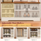 CSZZD Hall Tree with Bench & Entryway Coat Rack with Shoe Storage - Image 3