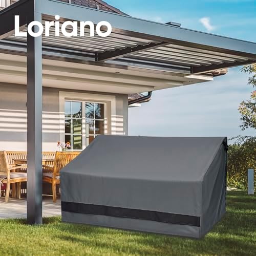 Loriano 2-Seater Patio Sofa Covers, 600D Oxford Fabric Heavy Duty, 100% - Image 7