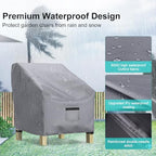 2 Pack Outdoor Patio Chair Covers Waterproof 29"Wx30"Dx36"H - Image 4