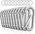 sprookber 3" Aluminum Carabiner D Ring, Caribeener Clips, Spring Snap Hook by Sprookber