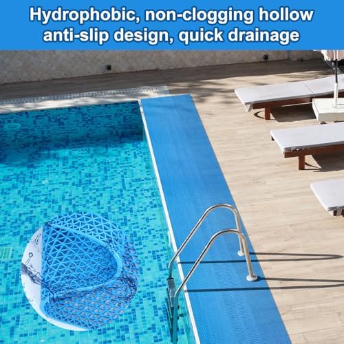 Tondiamo Pool Mats Non Slip Drainage Floor Pool Deck Mats, 3X 10 Ft, S Blue - Image 5