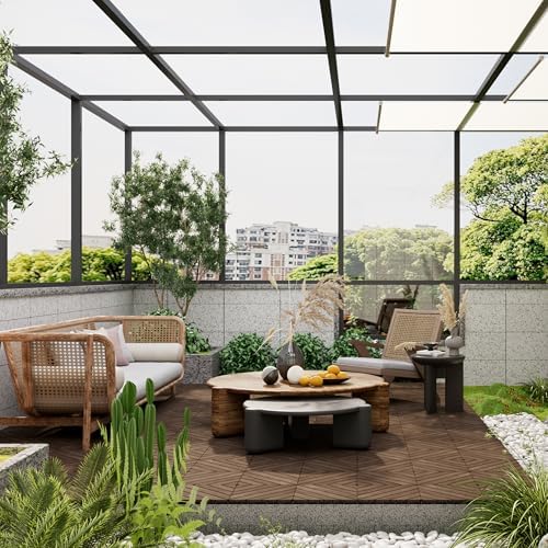 PrimeZone 162 PCS Solid Acacia Wood Interlocking Patio Deck Tiles Outdoor - Image 3