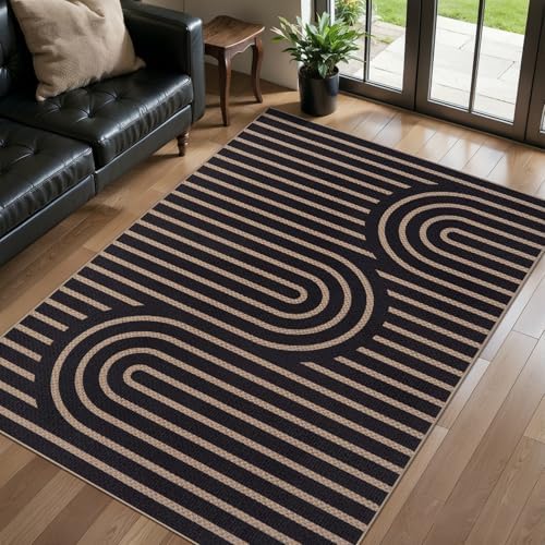 Tangsoo Easy Jute 3x5 Rug for Living Room, Washable Non-Slip Indoor Door Mat - Image 2
