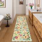 DUKINO 2x7 Runner Rug for Hallway, Floral Washable Rug for Kitchen - Image 5