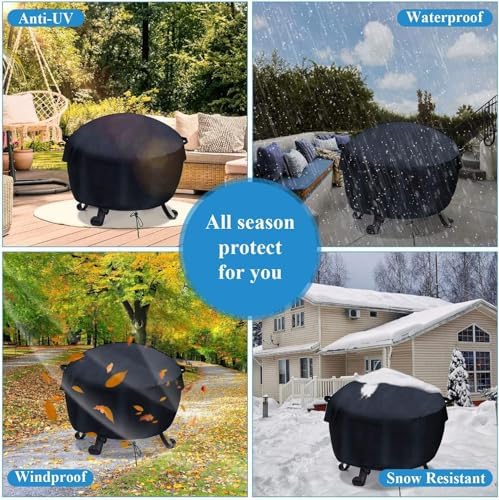 34-36 inch Fire Pit Cover Round - Image 6