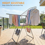 Clothes Drying Rack Foldable -Height Adjustable Laundry Drying Rack Large Space - Image 5