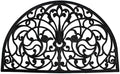 DII Rubber Doormats Collection All Weather, Wrought Iron Half Round by DII