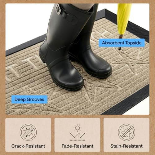 GORILLA GRIP WeatherMAX Door Mat, Indoor Outdoor Use - Image 5