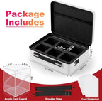 Proijeut Card Deck Box with Portable Case, 6 Pack Clear Commander Deck Box with - Image 2
