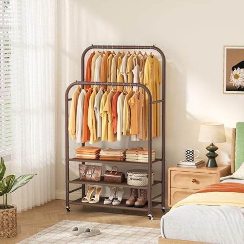 HOMIDEC Clothes Rack, Double Rods Clothing Rack - Image 2