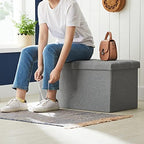 SONGMICS Ottoman Storage Bench, 21 Gal. Folding Chest, Holds 660 lb - Image 6