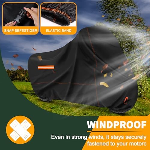 Enzeno Motorcycle Cover Waterproof Motorcycle Rain Tarp Outdoor Storage - Image 3