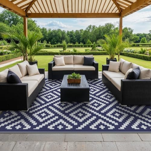 GENIMO Outdoor Rug, Waterproof Plastic Rugs 9'x12' - Image 6
