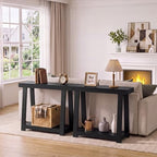 Black Console Table, 500lbs Heavy Duty Behind Couch Sofa Table, Hallway Entry - Image 3