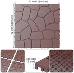 Plastic Interlocking Deck Tiles, 44 Pack, Simulated Gravel, Non-Slip Patio - Image 2