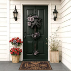 Halloween Front Door Mat Gothic Bat Skull Doormat - Image 6