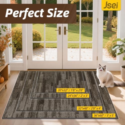 JSEI Dirt Trapper Door Mat 20"x32", Non-Slip Doormat - Image 2
