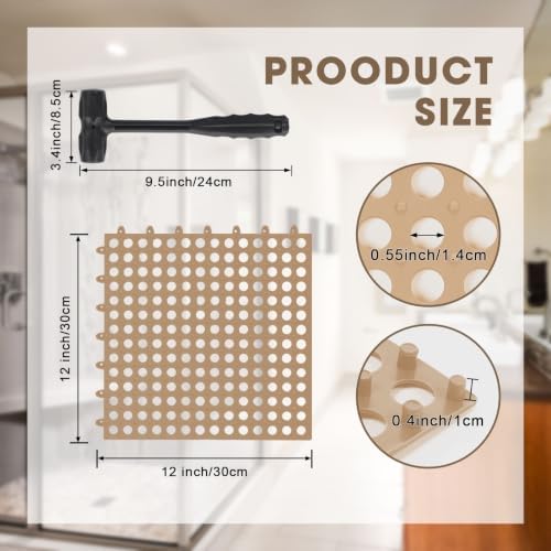 Drydiet 8 Pack Drainage Tiles Modular Interlocking Floor Tiles - Image 2