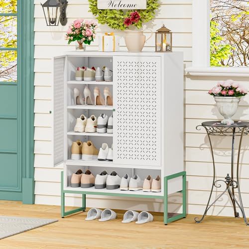 Outdoor Storage Cabinet, Heavy-Duty Metal Patio Cabinet by YULEIME