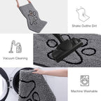 Smiry Dog Door Mat for Muddy Paws, Absorbent Non Slip Dirt Trapper - Image 6