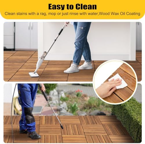 36PCS Wooden Decking Tiles, Balcony Floor Covering - Image 7