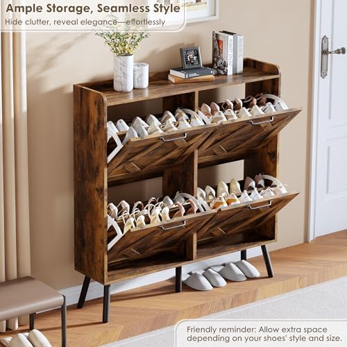 Nicetree Shoe Cabinet Storage for Entryway, Freestanding Shoe Storage Cabinet - Image 5