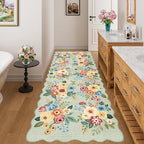 DUKINO 3x8 Kitchen Runner Rug, Soft Floral Washable Rug - Image 3