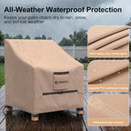 600D Outdoor Patio Chair Covers Waterproof 33"Wx34"Dx31"H, 2 Pack - Image 3