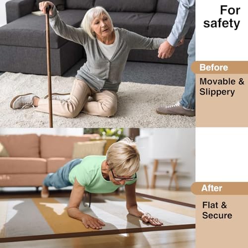 Carpet Edge Trim Binding Rug Protector Thin Rugs Deep Brown 6.6FT - Image 2