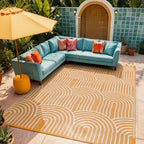 Lahome Outdoor Patio Rug Waterproof 9x12, Camping Rug by Lahome