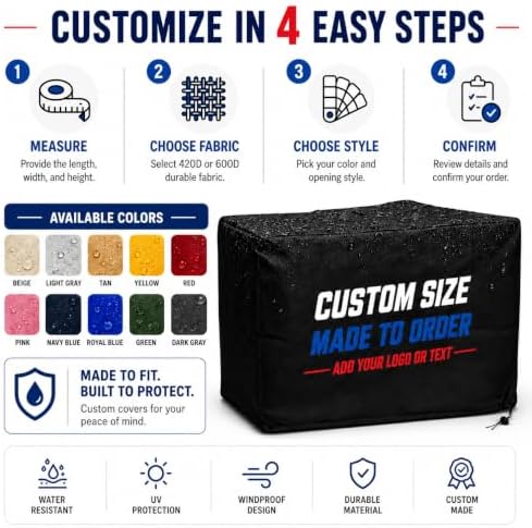 Custom Size Dust Cover, Waterproof Made-to-Measure Protective Cover - Image 7