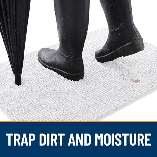 OLANLY Dog Door Mat for Muddy Paws 59x24, Super Absorbent Chenille Mud Mat - Image 2
