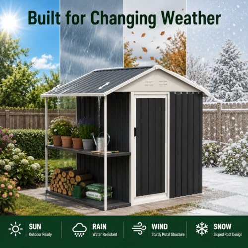 6x4 FT Outdoor Storage Shed - Image 7