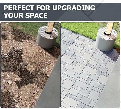 jxgzyy 4PCS Interlocking Deck Tiles, Waterproof DIY Outdoor Flooring, Natural - Image 4
