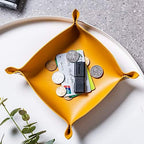 Leather Jewelry Valet Tray for Women and Man, Portable Entryway Table Tray - Image 6