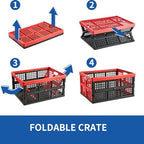 Aebeky 3-Pack Plastic Collapsible Storage Crates-30L, Foldable Plastic Crates - Image 4