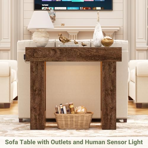 Unikito 39" Entry Table with Sensor Light & AC Outlets with USB-C Ports - Image 5