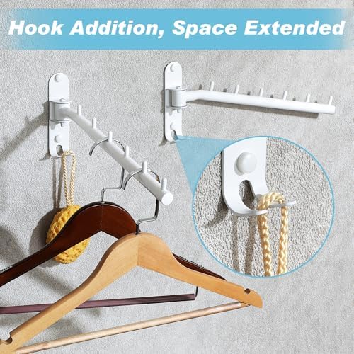 Alise Wall Mounted Clothes Drying Rack, Swivel Clothes Hanger - Image 3