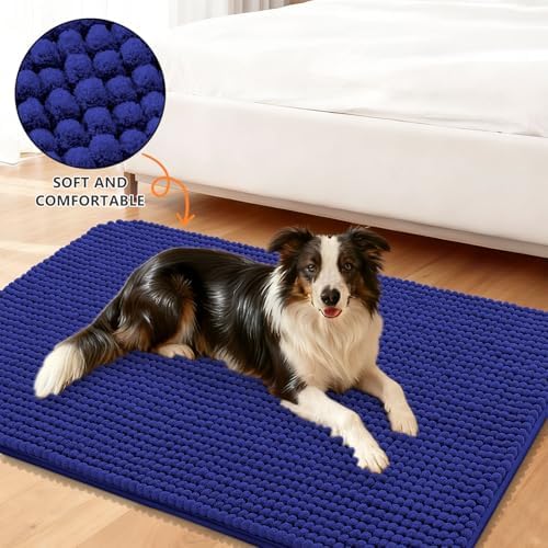 Smiry Dog Door Mat for Muddy Paws 24x16, Absorbent Low-Profile Doormats - Image 2