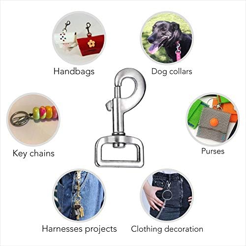 10pcs Swivel Snap Hooks for Dog Leash Collar Linking, Metal Heavy Duty Eye - Image 6