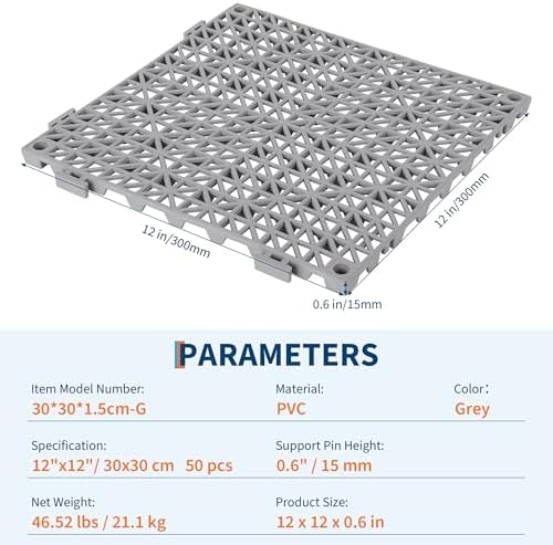 Interlocking Floor Tiles 100 Pack 12"X12" Waterproof Modular Cushion Mats - Image 2