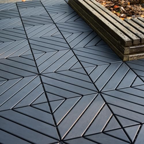 Plastic Interlocking Deck Tiles, 44 Pack Patio Deck Tiles, Patio Floor Decking - Image 6
