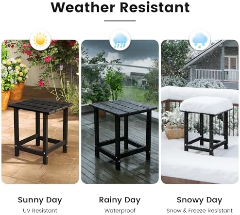 Kromax Outdoor Side Table, Small Outdoor Table - Image 6