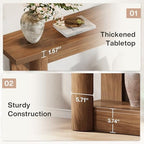 Tribesigns 63" Farmhouse Console Table, Narrow Long Sofa Table Behind Couch - Image 2
