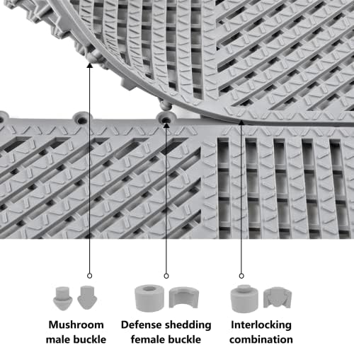9 Pack Modular Interlocking Outdoor Shower Mat - Image 3